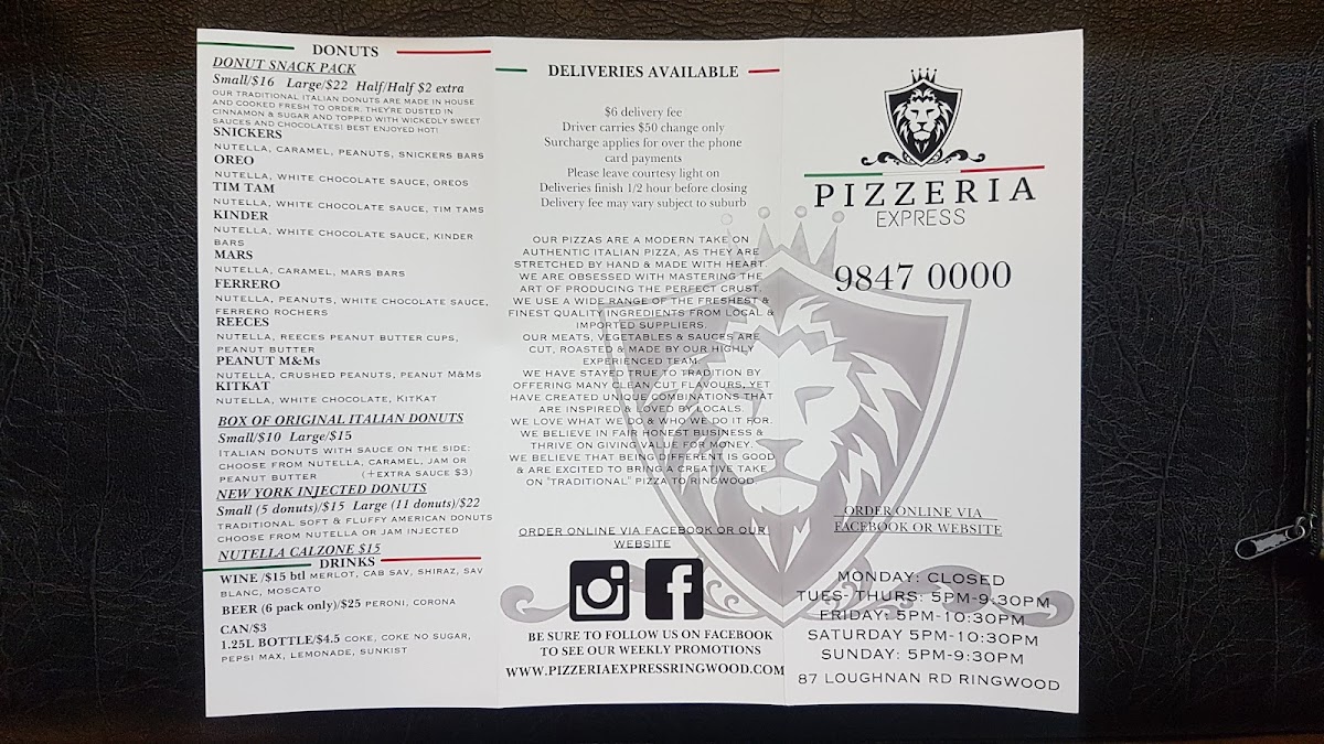 Menu Pizzeria Express-7